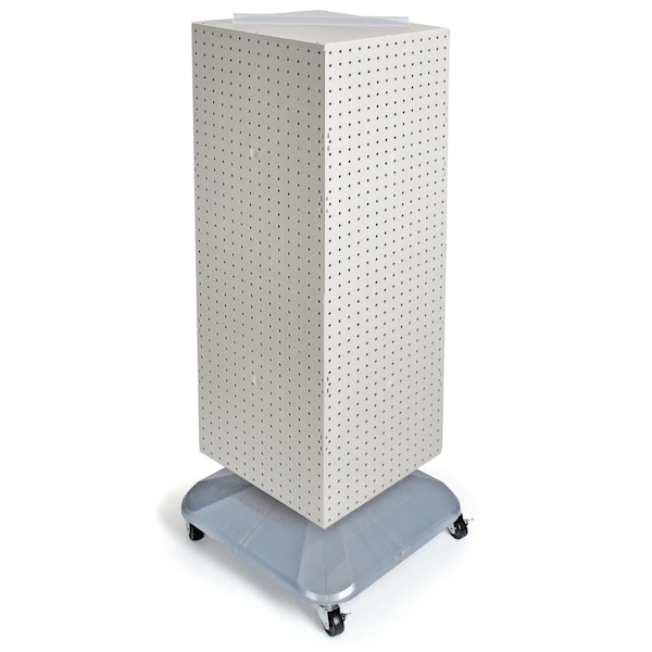Four-Sided Pegboard Tower Revolving Display Panel Size 14"W x 40"H